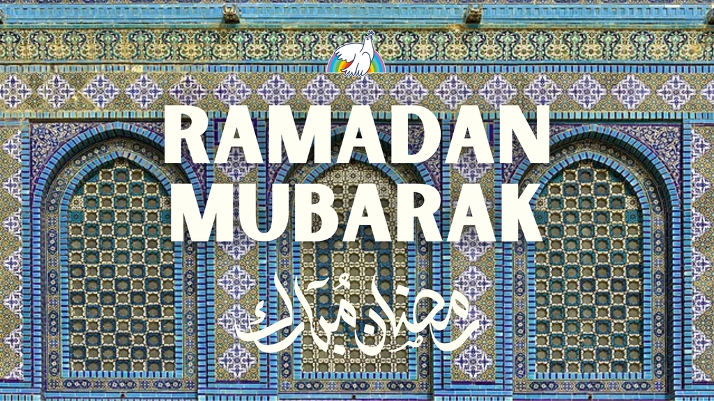 Beginn des Ramadans, eine Zeit des Fastens und Gebets für die Muslime. Wünsche des Friedens und Segens für diese Zeit